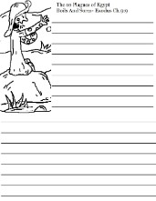 The 10 Plagues of Egypt Boils Printable Writing Paper